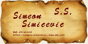 Simeon Simićević vizit kartica